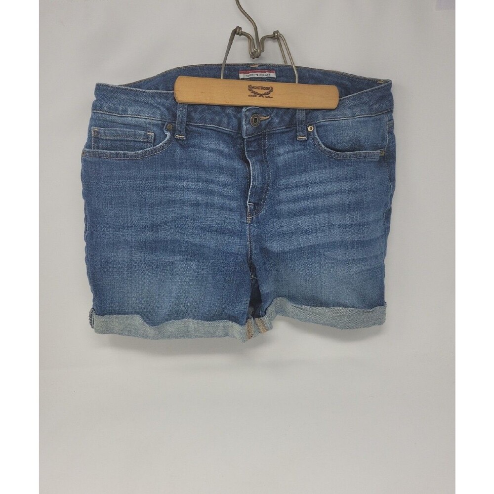 Tommy Hilfiger Womens Denim Distressed Shorts Size 10